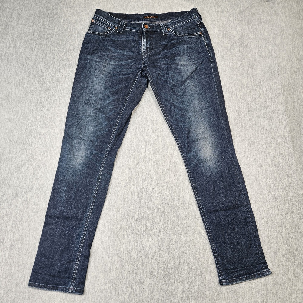 Nudie Jeans Co Tight Long John Jeans Mens 31x32 (34x32) Slim Stretch Made Italy